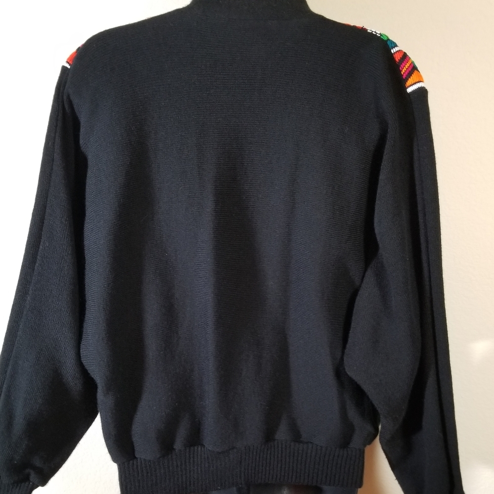 Los Riscos Artesanias Multi Colored duck Cardigan, size Large - Picture 4 of 9